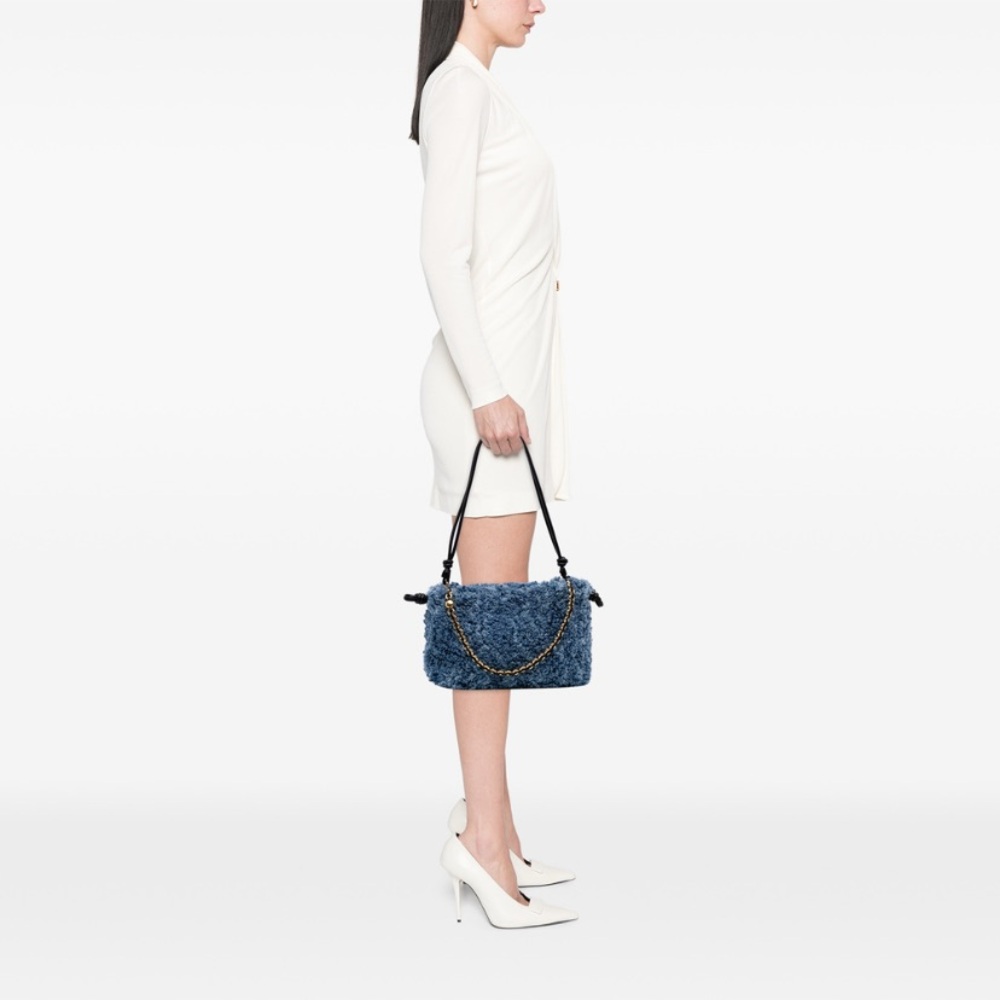LOEWE Medium Denim Flamenco Purse Fluffy - Picture 2 of 16